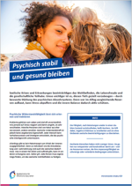 Themenblatt Cover: Psychisch stabil und gesund bleiben