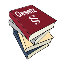 Stapel Gesetzbücher Grafik eines Gesetzbücherstapel