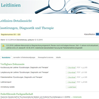 "S3-Leitlinie Diagnostik und Therapie der Essstörungen "